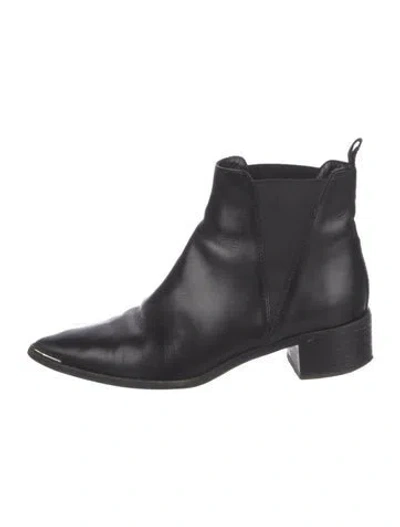 Pre-owned Acne Studios Leather Chelsea Boots In Black