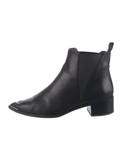 Pre-owned Acne Studios Leather Chelsea Boots In Black