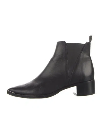 Pre-owned Acne Studios Leather Chelsea Boots In Black
