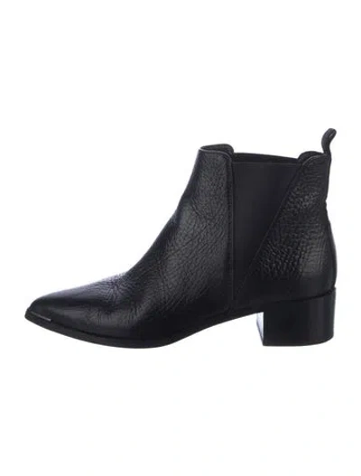 Pre-owned Acne Studios Leather Chelsea Boots In Black