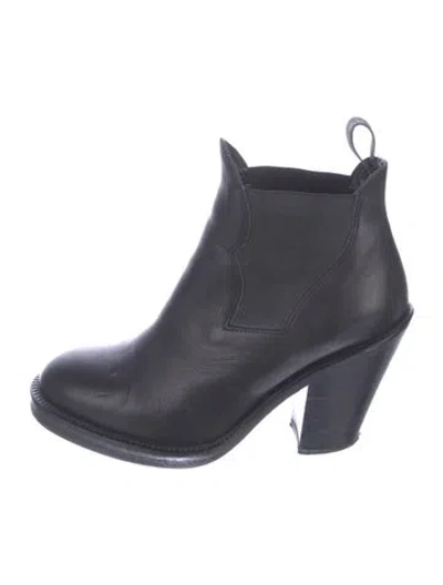 Pre-owned Acne Studios Leather Chelsea Boots In Black