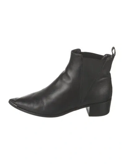 Pre-owned Acne Studios Leather Chelsea Boots In Black