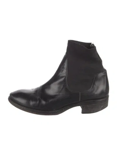 Pre-owned Acne Studios Leather Chelsea Boots In Black