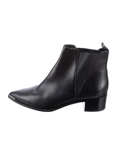 Pre-owned Acne Studios Leather Chelsea Boots In Black