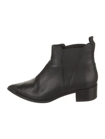 Pre-owned Acne Studios Leather Chelsea Boots In Black
