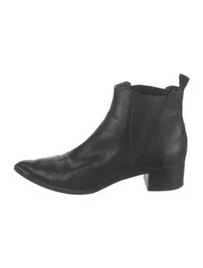 Pre-owned Acne Studios Leather Chelsea Boots In Black
