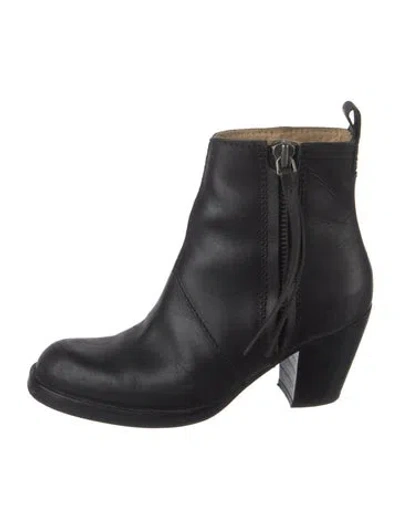 Pre-owned Acne Studios Leather Chelsea Boots In Black