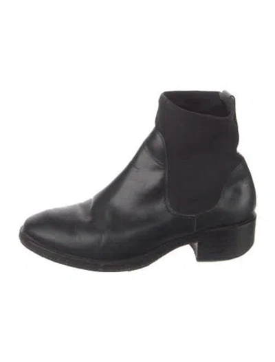 Pre-owned Acne Studios Leather Chelsea Boots In Black