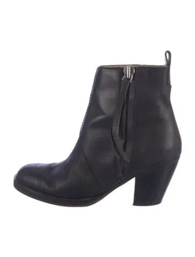 Pre-owned Acne Studios Leather Chelsea Boots In Black