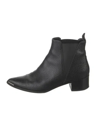 Pre-owned Acne Studios Leather Chelsea Boots In Black