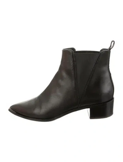 Pre-owned Acne Studios Leather Chelsea Boots In Black