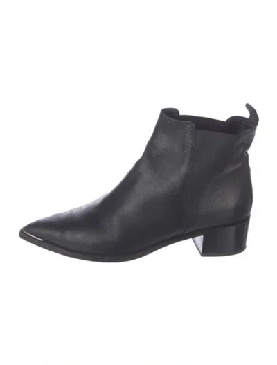 Pre-owned Acne Studios Leather Chelsea Boots In Black