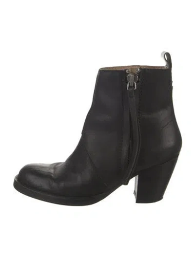 Pre-owned Acne Studios Leather Chelsea Boots In Black