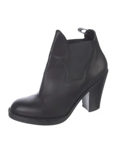 Pre-owned Acne Studios Leather Chelsea Boots In Black