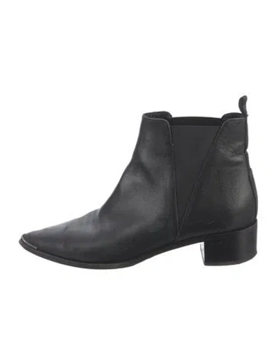 Pre-owned Acne Studios Leather Chelsea Boots In Black