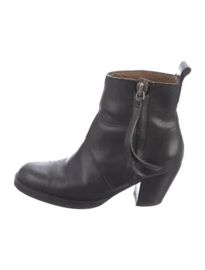 Pre-owned Acne Studios Leather Chelsea Boots In Black