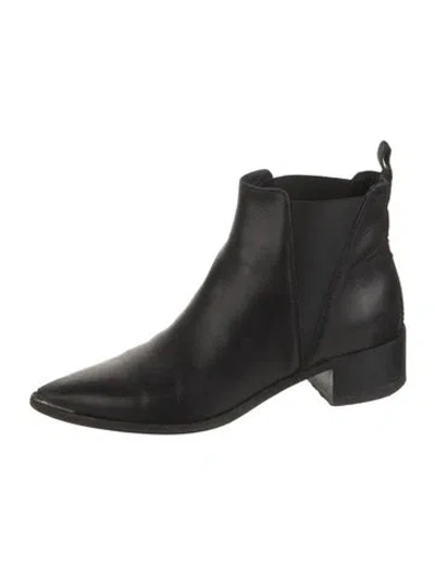 Pre-owned Acne Studios Leather Chelsea Boots In Black
