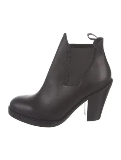 Pre-owned Acne Studios Leather Chelsea Boots In Black