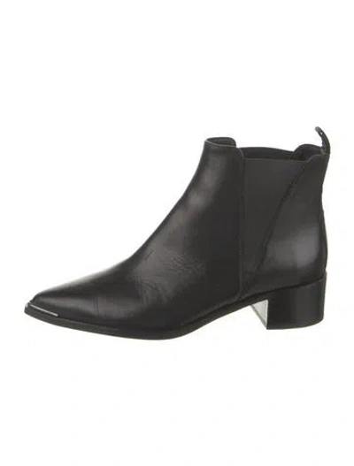 Pre-owned Acne Studios Leather Chelsea Boots In Black