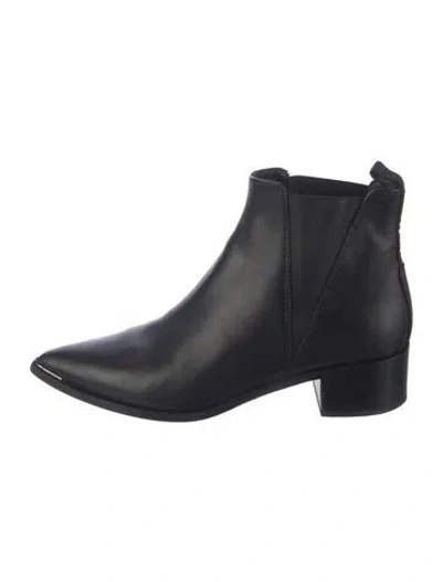 Pre-owned Acne Studios Leather Chelsea Boots In Black