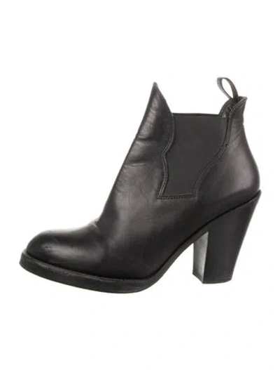 Pre-owned Acne Studios Leather Chelsea Boots In Black