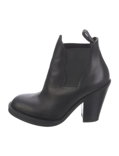 Pre-owned Acne Studios Leather Chelsea Boots In Black