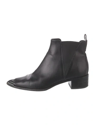 Pre-owned Acne Studios Leather Chelsea Boots In Black