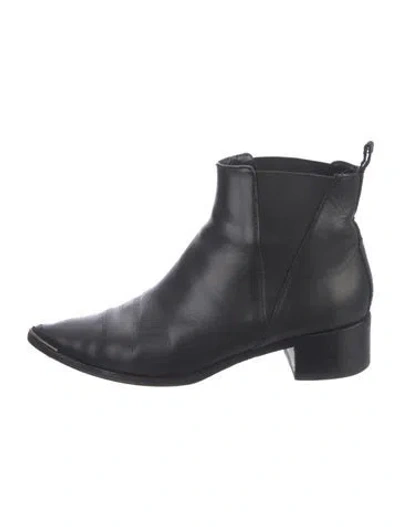 Pre-owned Acne Studios Leather Chelsea Boots In Black