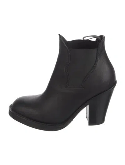 Pre-owned Acne Studios Leather Chelsea Boots In Black
