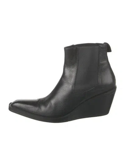 Pre-owned Acne Studios Leather Chelsea Boots In Black