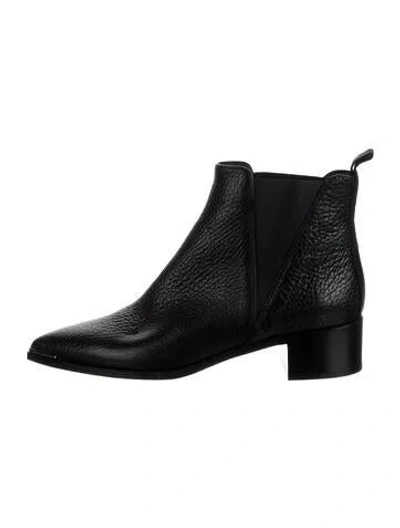 Pre-owned Acne Studios Leather Chelsea Boots In Black