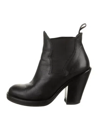 Pre-owned Acne Studios Leather Chelsea Boots In Black