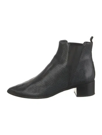 Pre-owned Acne Studios Leather Chelsea Boots In Black/blue