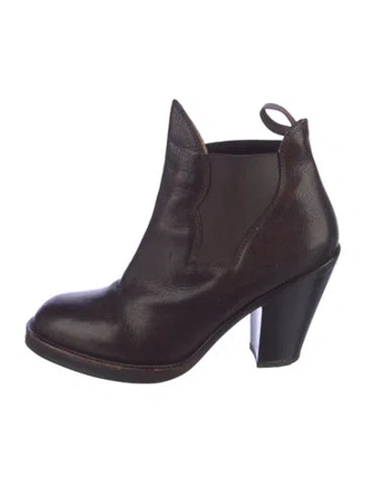 Pre-owned Acne Studios Leather Chelsea Boots In Brown