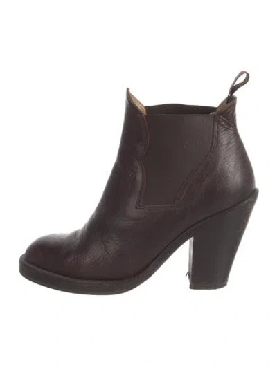 Pre-owned Acne Studios Leather Chelsea Boots In Brown