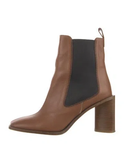 Pre-owned Acne Studios Leather Chelsea Boots In Brown