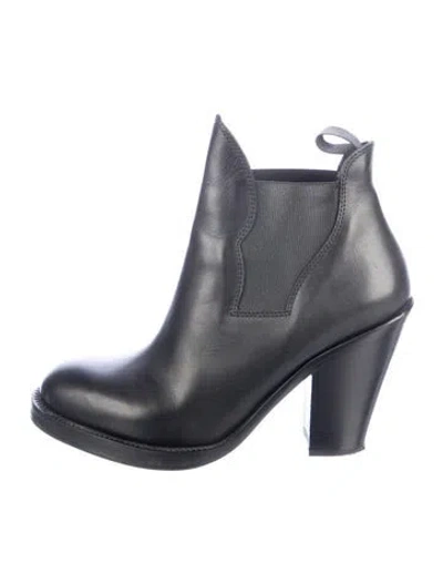 Pre-owned Acne Studios Leather Chelsea Boots In Grey