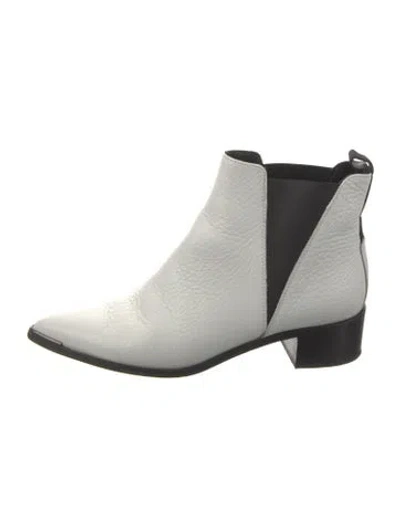 Pre-owned Acne Studios Leather Chelsea Boots In White