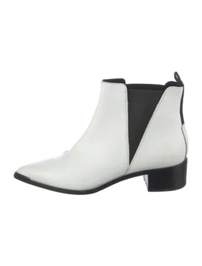 Pre-owned Acne Studios Leather Chelsea Boots In White