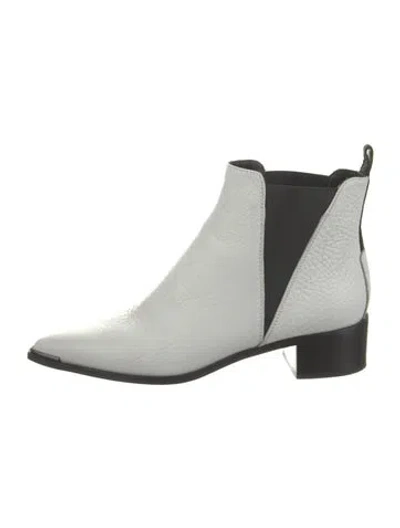 Pre-owned Acne Studios Leather Chelsea Boots In White
