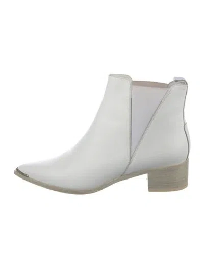Pre-owned Acne Studios Leather Chelsea Boots In White