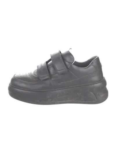 Pre-owned Acne Studios Leather Chunky Sneakers In Grey
