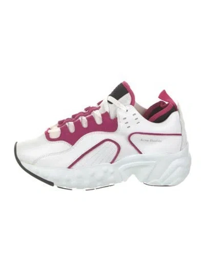 Pre-owned Acne Studios Leather Chunky Sneakers In White