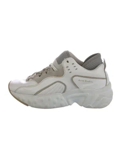 Pre-owned Acne Studios Leather Chunky Sneakers In White