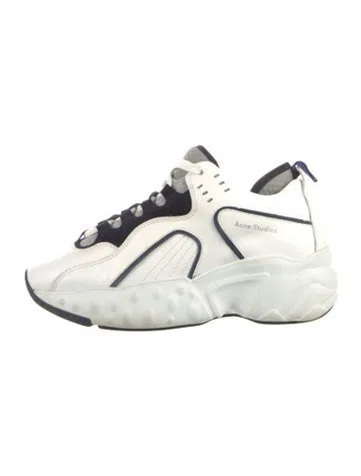 Pre-owned Acne Studios Leather Chunky Sneakers In White