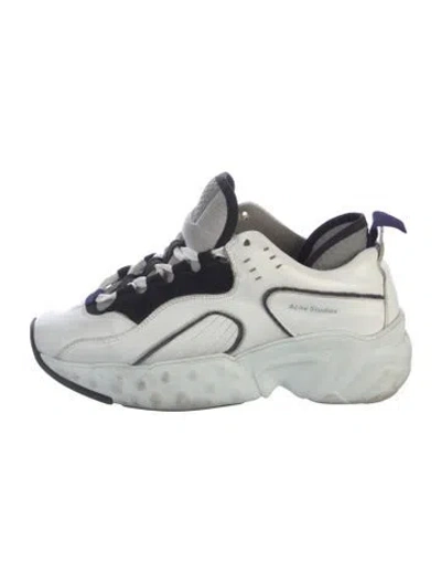 Pre-owned Acne Studios Leather Chunky Sneakers In White