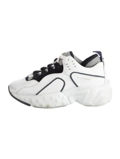 Pre-owned Acne Studios Leather Chunky Sneakers In White