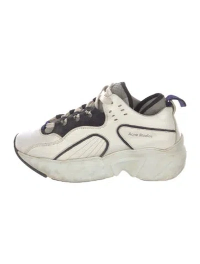 Pre-owned Acne Studios Leather Chunky Sneakers In White