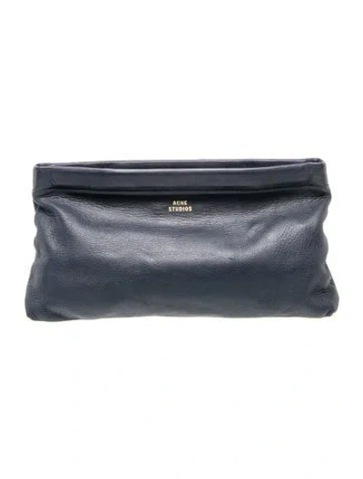 Pre-owned Acne Studios Leather Clutch In Blue