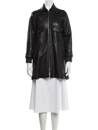 Pre-owned Acne Studios Leather Coat In Black